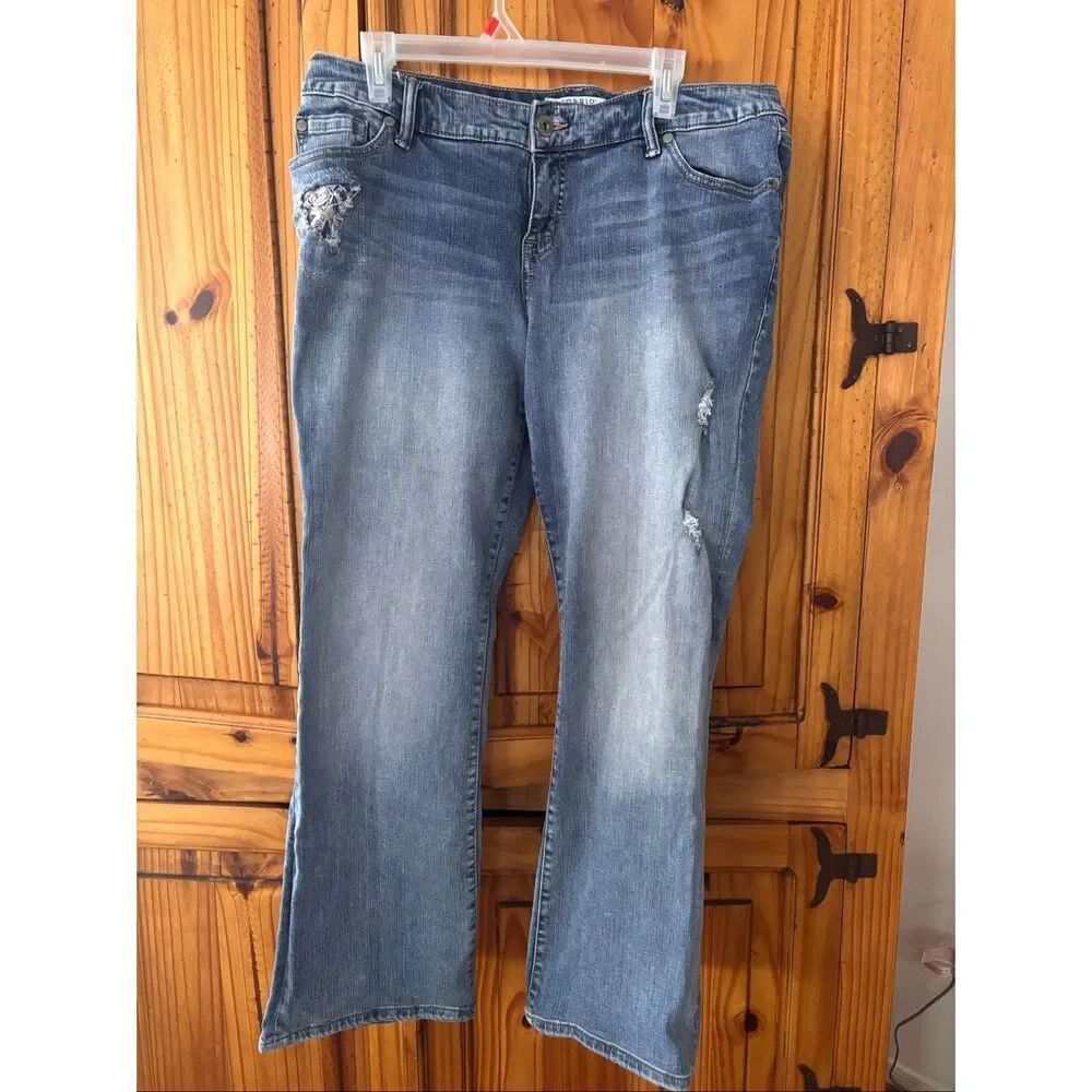 Torrid Distressed Boot Cut Jeans